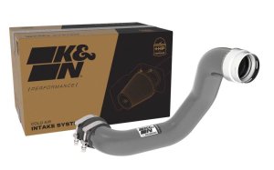 GMC Canyon Charge Pipe Kit - K&N Engineering - Aluminum Tube - Gunmetal Gray - `23-`24